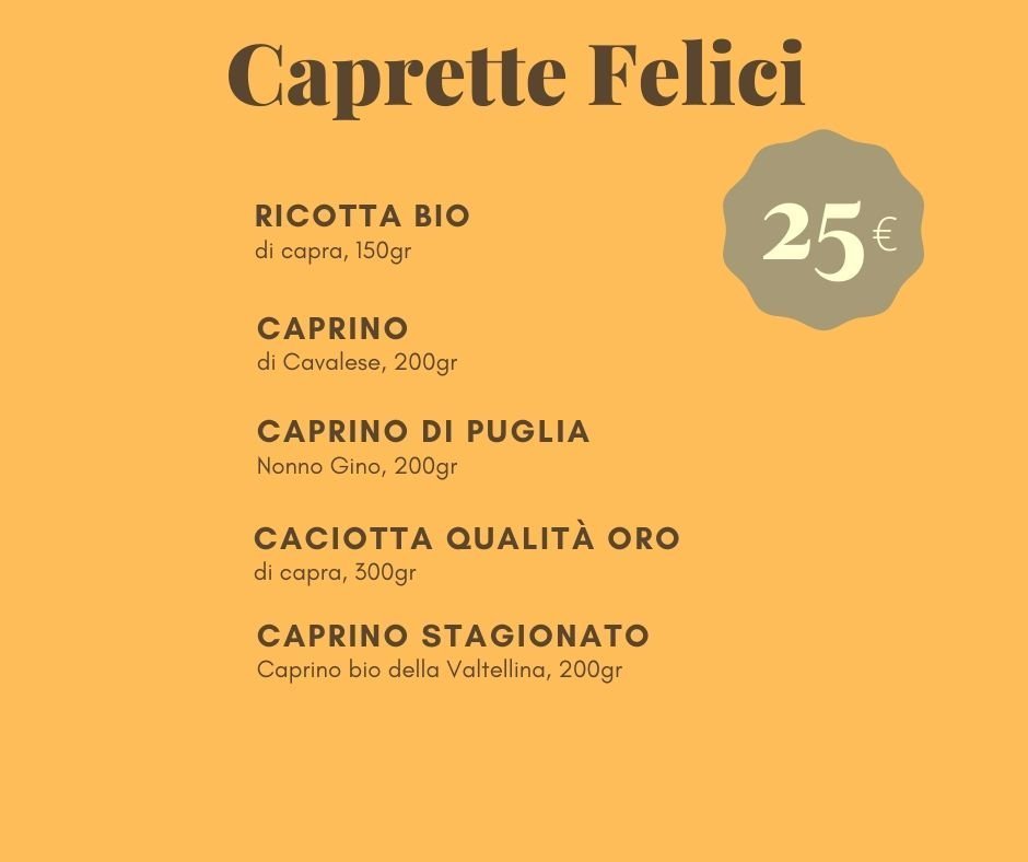formaggi di capra spesa a domicilio escursionisti del gusto